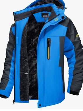 TACVASEN Men's (size L) Blue Winter Skiing Jacket, water-proof coat *NEW*